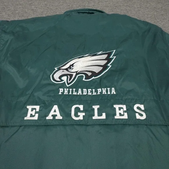 Vintage Philadelphia Eagles Jacket Mens Large Green NFL Football Starter 90s